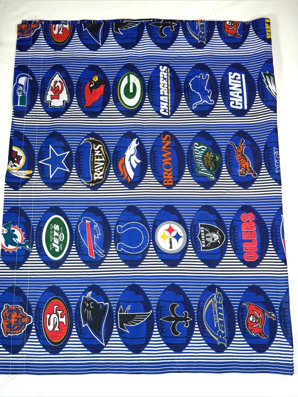 VINTAGE NFL Football Curtain Panel‎ 65x42 Licensed USA Sports Bedroom Decor 90s